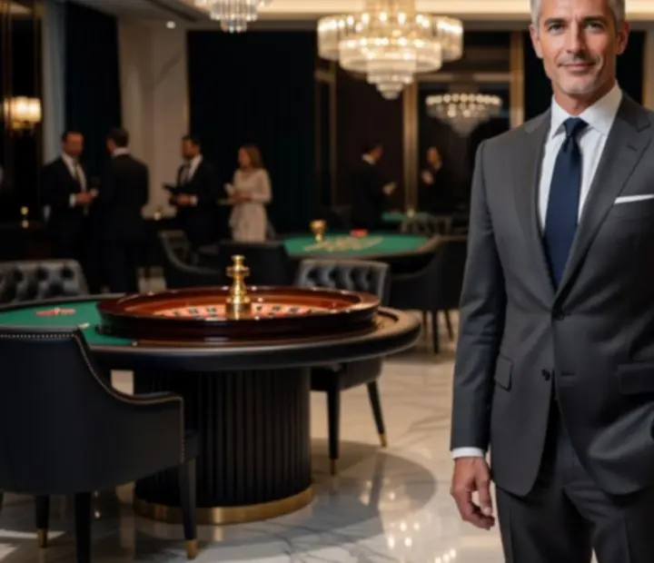 Portret kadry zarządzającej Pol Kragoria w eleganckiej przestrzeni eventowej