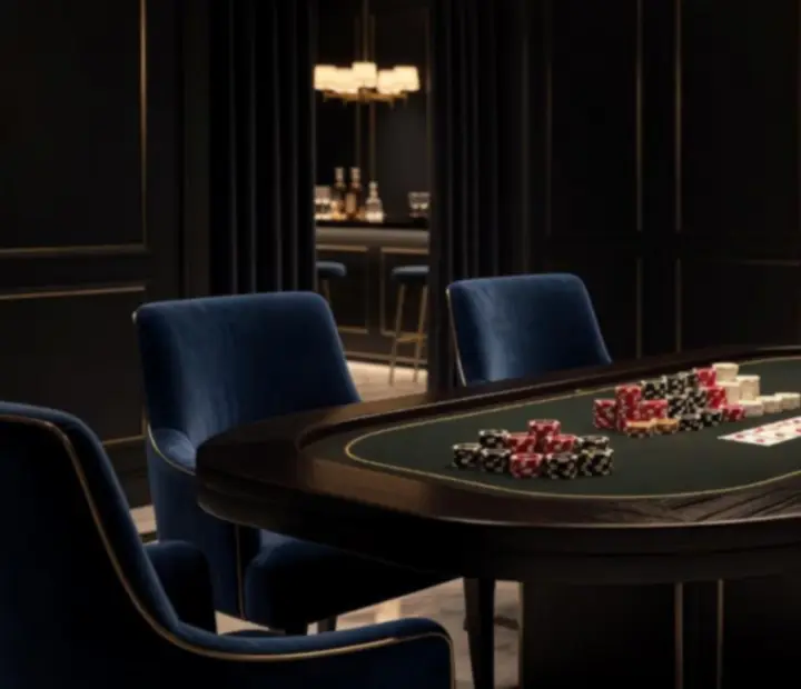 Prestiżowy stół pokerowy przygotowany na ekskluzywny wieczór eventowy